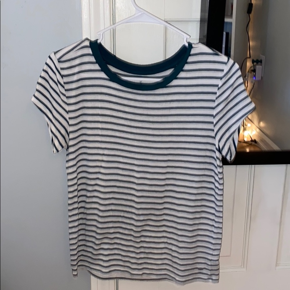 White with Green AE tshirt